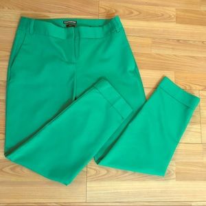 Express Editor Green Ankle Pants